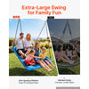 VEVOR Platform Tree Swing for Kids and Adults 700 lbs 60" Rectangle Blue, for Backyard Outdoor & Indoor, 900D Oxford Fabric Giant Seat with 2 Hanging Straps, Adjustable Ropes and Curved Edge Design