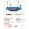 VEVOR Tree Swing 60" Saucer Swing for Kids & Adults 700 lbs Weight Capacity, for Backyard Outdoor & Indoor, 360° Rotation, 900D Oxford Fabric Round Seat with 2 Hanging Straps & Adjustable Ropes, Blue