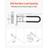VEVOR Toilet Safety Rail, 23.8 Inch U-Shaped Handicap Grab Bar, Foldable Senior Safety Pole, Flip Up Toilet Grab Bar with Anti-Slip Support Handle, 300 Lb Load Capacity for Elderly, Disabled, Pregnant