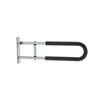 VEVOR Toilet Safety Rail, 23.8 Inch U-Shaped Handicap Grab Bar, Foldable Senior Safety Pole, Flip Up Toilet Grab Bar with Anti-Slip Support Handle, 300 Lb Load Capacity for Elderly, Disabled, Pregnant