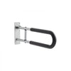 VEVOR Toilet Safety Rail, 23.8 Inch U-Shaped Handicap Grab Bar, Foldable Senior Safety Pole, Flip Up Toilet Grab Bar with Anti-Slip Support Handle, 300 Lb Load Capacity for Elderly, Disabled, Pregnant