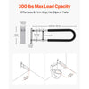 VEVOR Toilet Safety Rail, 30 Inch U-Shaped Handicap Grab Bar, Foldable Senior Safety Pole, Flip Up Toilet Grab Bars with Anti-Slip Handle, 300 Lbs Load Capacity Security Handrail with Paper Holder