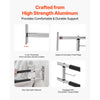VEVOR Toilet Safety Rail, 30 Inch U-Shaped Handicap Grab Bar, Foldable Senior Safety Pole, Flip Up Toilet Grab Bars with Anti-Slip Handle, 300 Lbs Load Capacity Security Handrail with Paper Holder