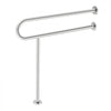 VEVOR Toilet Safety Rail, 31.5 Inch U-Shaped Handicap Grab Bar, 304 Stainless Steel Senior Safety Pole, Toilet Grab Bars with Anti-Slip Handle, 300 Lbs Load Capacity Security Handrail with Support Leg