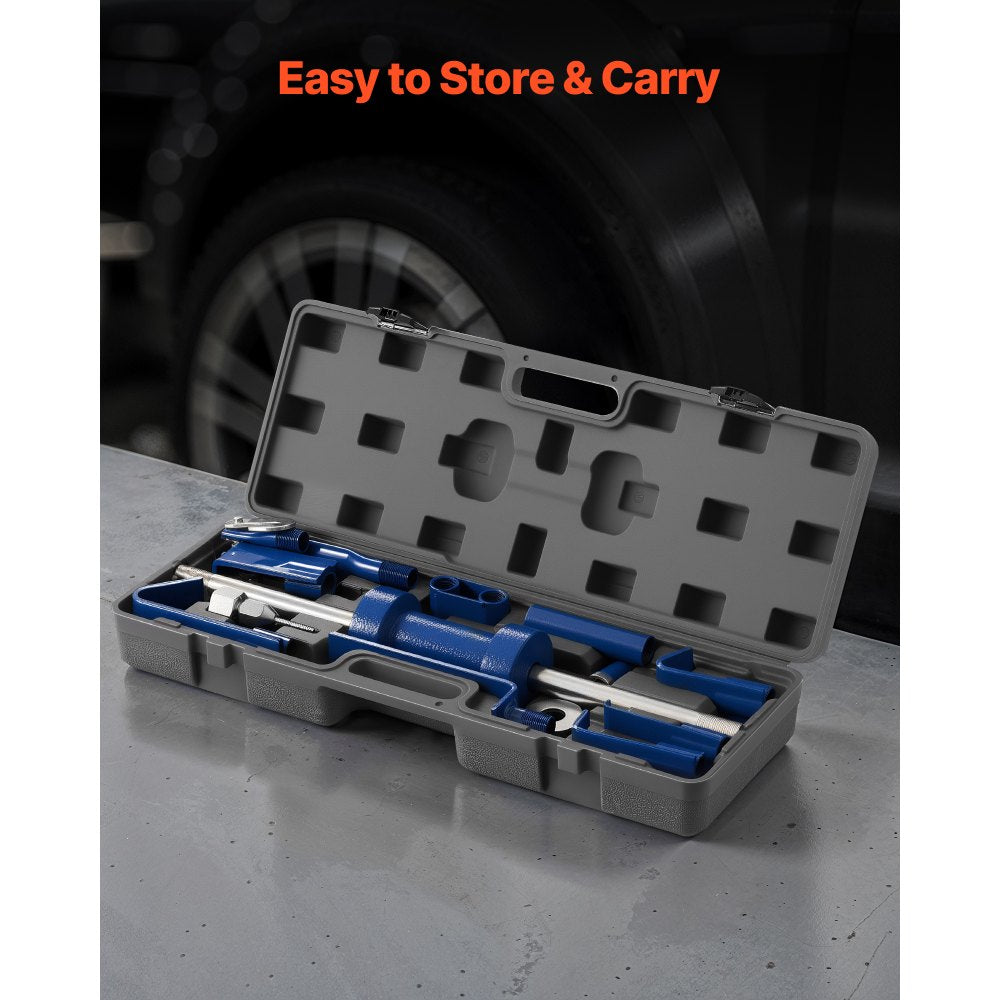 VEVOR Dent Puller Kit, 13 lbs 14-in-1 Slide Hammer Dent Removal Kit, Heavy-Duty Auto Body Truck Repair Automotive Damage Remover Tool Repair Frame with Carrying Case, Extension Rod, Non-Slip Handle