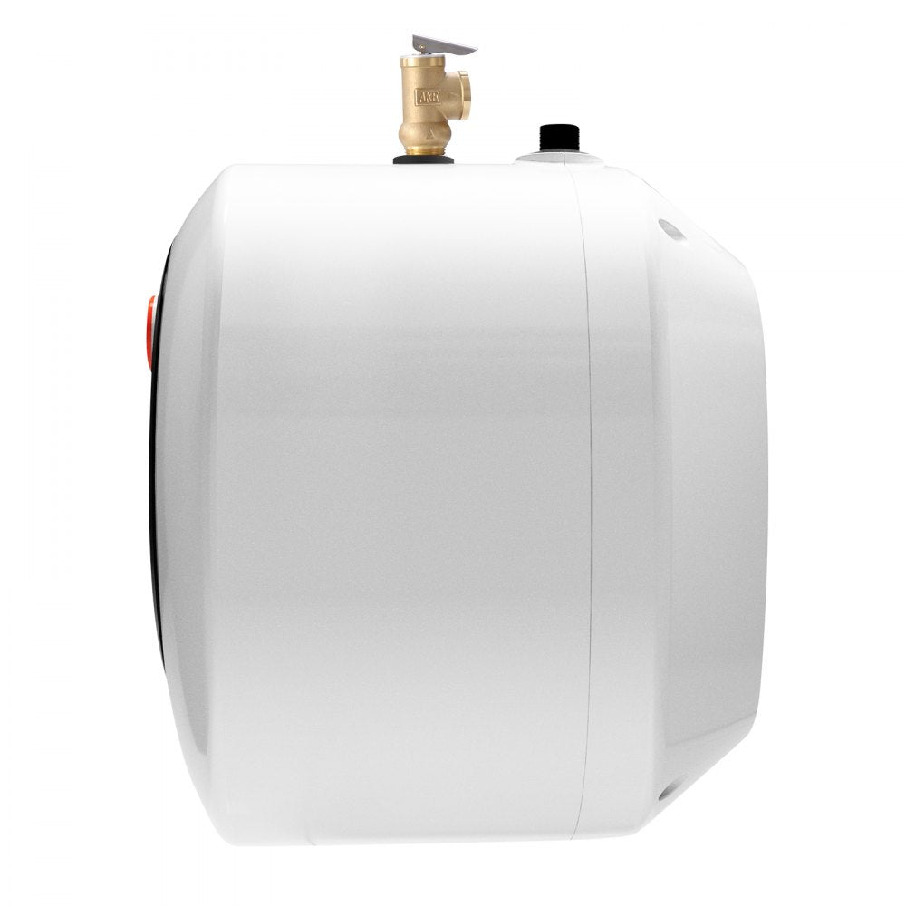 VEVOR Electric Mini-Tank Water Heater 4-Gallon Tank, 1440W Hot Water Boiler Storage, Safety Temperature Pressure Valve Easy Install, for Kichen Bathroom Restaurant, Shelf Wall Mounted