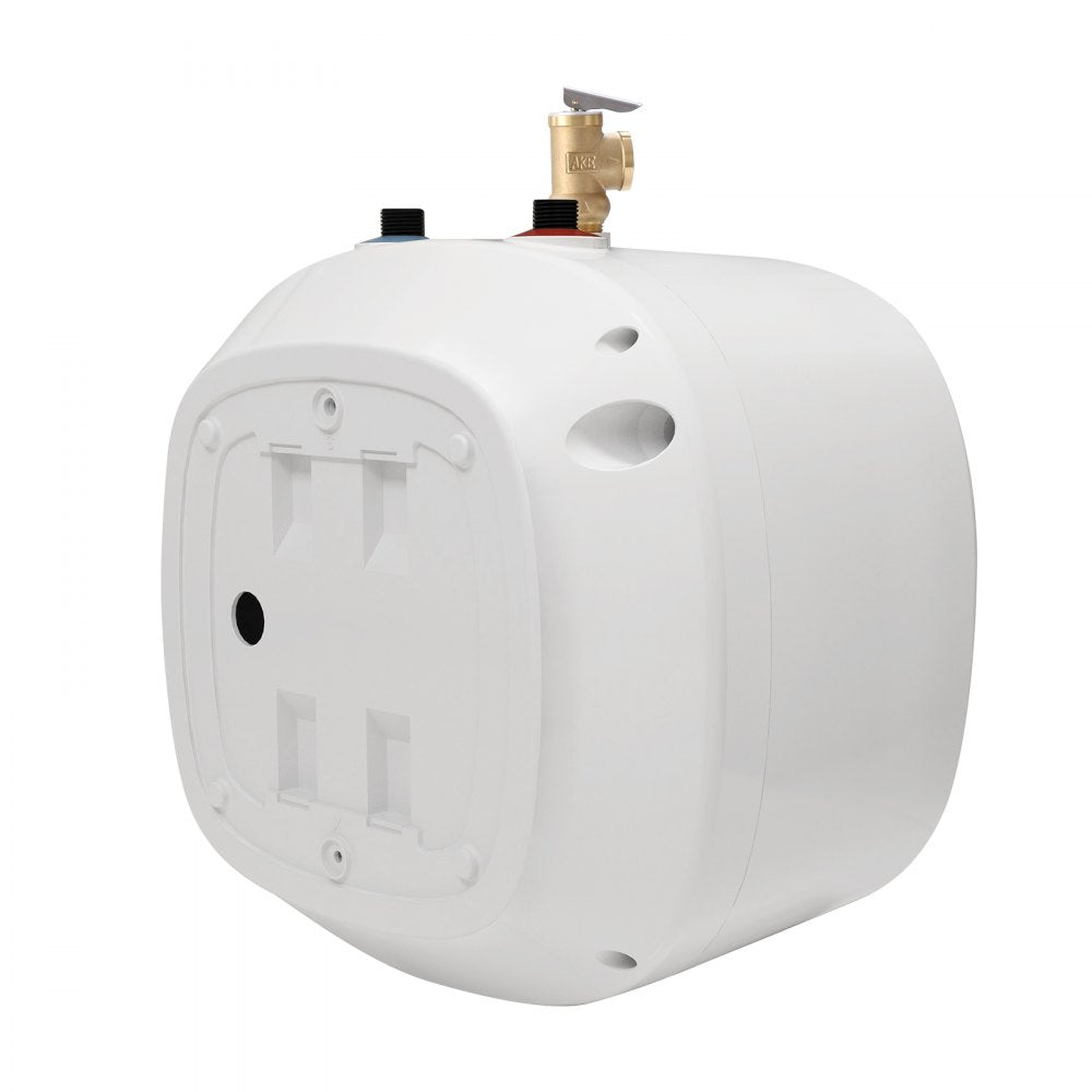 VEVOR Electric Mini-Tank Water Heater 4-Gallon Tank, 1440W Hot Water Boiler Storage, Safety Temperature Pressure Valve Easy Install, for Kichen Bathroom Restaurant, Shelf Wall Mounted