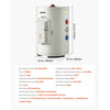 VEVOR 6 Gallon Electric Tank Water Heater, 1600W Point-of-Use Hot Water Heater with LED Display, Knob Control, Top Outlet, 120V Storage Design with T&P Valve for Studio Apartments, RVs, Gray
