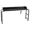 VEVOR Overbed Table, Mobile Bed Side Table with 4 Wheels (2 with Brakes) and Power Socket, Height Adjustable Rolling Laptop Desk, Portable Particleboard Over Bed Desk for Home, Office, Study, Black