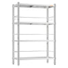 VEVOR Stainless Steel Shelving 4-Tier 31.6 x 15.9 x 51.2 in Storage Rack, for Kitchen Pantry Garage, 300 lb Per Shelf Heavy-Duty Organizer with 3-Level Adjustable Shelves, 6 Hooks, Leveling Feet