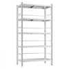 VEVOR Stainless Steel Shelving 5-Tier 31.5 x 15.8 x 70.9 in Storage Rack, for Kitchen Pantry Garage, 1500 lb Total Capacity Heavy-Duty Organizer with 3-Level Adjustable Shelves, 6 Hook, Leveling Feet
