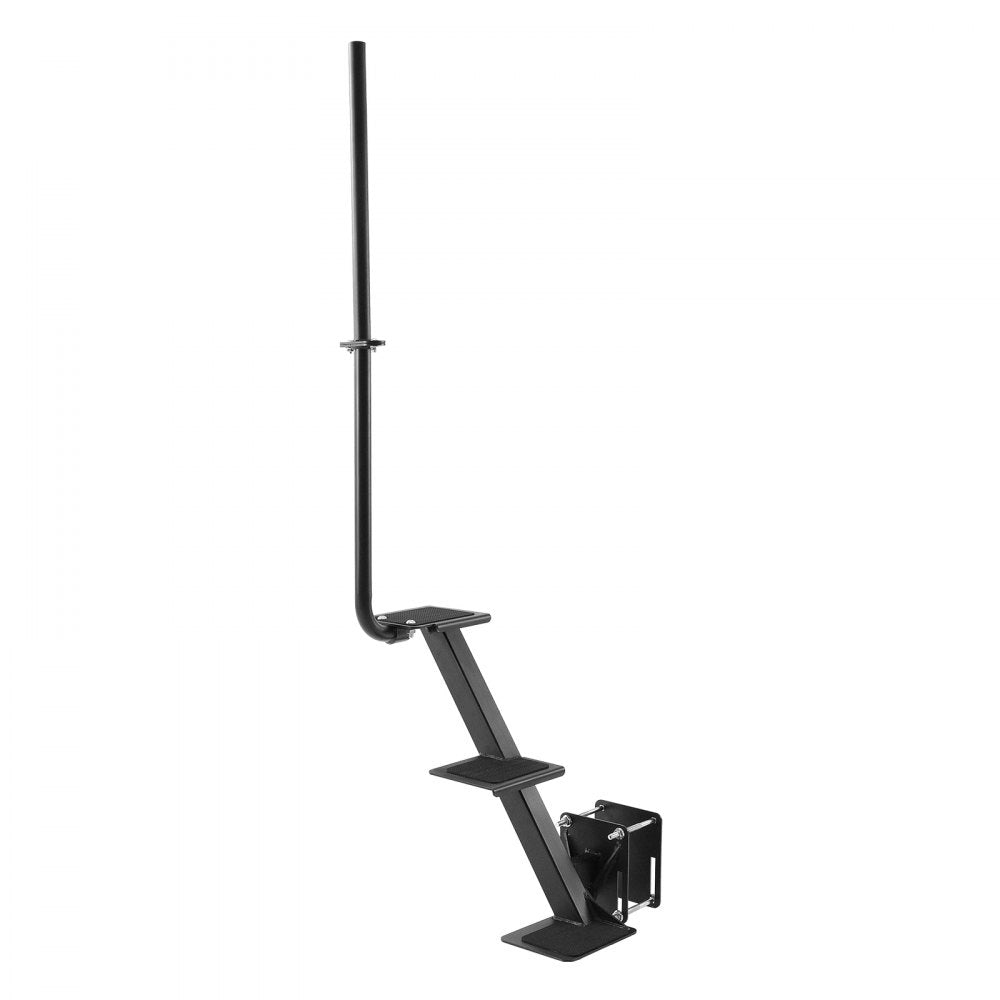VEVOR Boat Trailer Steps, 3-Step, Heavy-Duty Boat Trailer Steps with Handle, Non-Slip Surface, 3 Mounting Angle Options, Carbon Steel Ladder Suitable for 3" x 3"/3" x 5"/4" x 4" Frame, Side Mounting