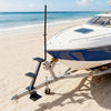 VEVOR Boat Trailer Steps, 3-Step, Heavy-Duty Boat Trailer Steps with Handle, Non-Slip Surface, 3 Mounting Angle Options, Carbon Steel Ladder Suitable for 3" x 3"/3" x 5"/4" x 4" Frame, Bottom Mounting