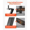 VEVOR Boat Trailer Steps, 4-Step, Heavy-Duty Boat Trailer Steps with Handle, Non-Slip Surface, 3 Mounting Angle Options, Carbon Steel Ladder Suitable for 3" x 3"/3" x 5"/4" x 4" Frame, Bottom Mounting