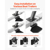 VEVOR Boat Trailer Steps, 4-Step, Heavy-Duty Boat Trailer Steps with Handle, Non-Slip Surface, 3 Mounting Angle Options, Carbon Steel Ladder Suitable for 3" x 3"/3" x 5"/4" x 4" Frame, Bottom Mounting