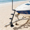 VEVOR Boat Trailer Steps, 4-Step, Heavy-Duty Boat Trailer Steps with Handle, Non-Slip Surface, 3 Mounting Angle Options, Carbon Steel Ladder Suitable for 3" x 3"/3" x 5"/4" x 4" Frame, Bottom Mounting