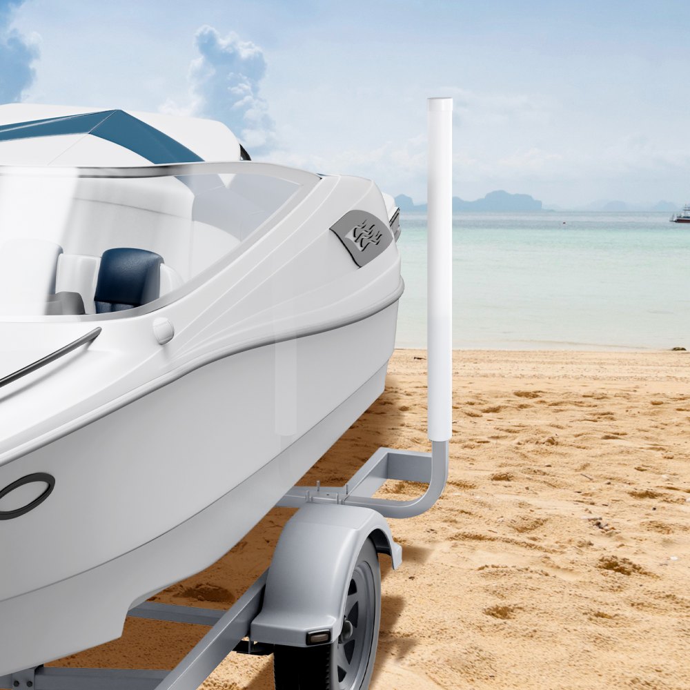 VEVOR Boat Trailer Guide, 40″ Adjustable Design Trailer Guide Poles, 2PCS High-Hardness Steel Trailer Guide-Ons, Trailer Guides with PVC Pipe Posts, for Ski Boat, Fishing Boat or Sailboat Trailer