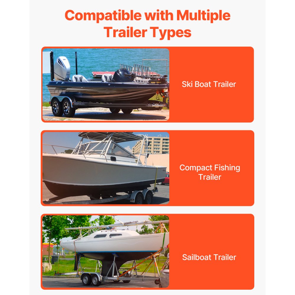 VEVOR Boat Trailer Guide, 60″ Adjustable Design Trailer Guide Poles, 2PCS High-Hardness Steel Trailer Guide-Ons, Trailer Guides with PVC Pipes, for Ski Boat, Fishing Boat or Sailboat Trailer