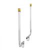 VEVOR Boat Trailer Guide, 46 in with LED Light Trailer Guide Poles, 2PCS High-Hardness Steel Guide-Ons, Wide Adjustable Trailers Guides with PVC Pipes, for Ski Boat, Fishing Boat or Sailboat Trailers