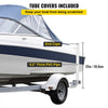 VEVOR Boat Trailer Guide-on, 22\", 2PCS Steel Trailer Post Guide ons, with White PVC Tube Covers, Complete Mounting Accessories Included, for Ski Boat, Fishing Boat or Sailboat Trailer