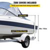 VEVOR Boat Trailer Guide-on, 60\", 2PCS Steel Trailer Post Guide ons, with White PVC Tube Covers, Complete Mounting Accessories Included, for Ski Boat, Fishing Boat or Sailboat Trailer