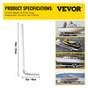 VEVOR Boat Trailer Guide-on, 60\", 2PCS Steel Trailer Post Guide ons, with White PVC Tube Covers, Complete Mounting Accessories Included, for Ski Boat, Fishing Boat or Sailboat Trailer