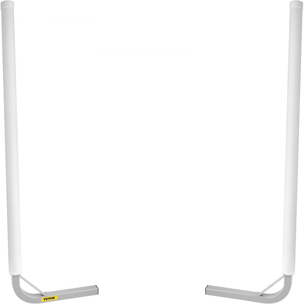 VEVOR Boat Trailer Guide-on, 60\", 2PCS Steel Trailer Post Guide ons, with White PVC Tube Covers, Complete Mounting Accessories Included, for Ski Boat, Fishing Boat or Sailboat Trailer