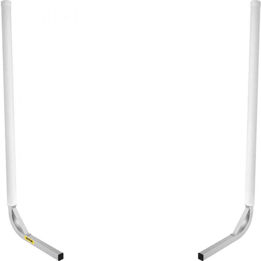 VEVOR Boat Trailer Guide-on, 60\", 2PCS Steel Trailer Post Guide ons, with White PVC Tube Covers, Complete Mounting Accessories Included, for Ski Boat, Fishing Boat or Sailboat Trailer