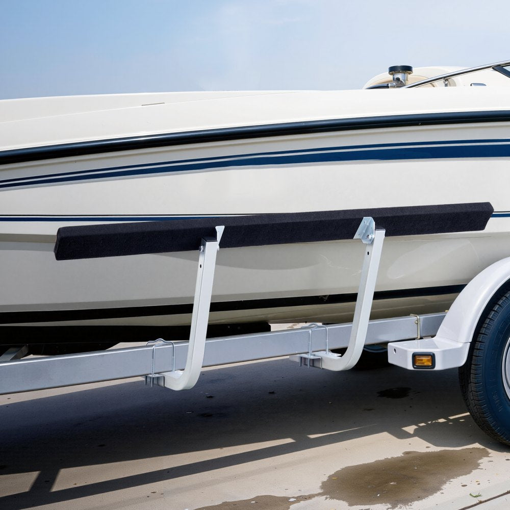 VEVOR Boat Trailer Guides, 16.7 in/18.7 in Height Adjustable Trailers Guide, 2PCS Thickened Steel Trailer Guide-Ons with Thick Support Pads, Fits L-Beam, Box or C-Channel Bunk-Style Pontoon Trailers