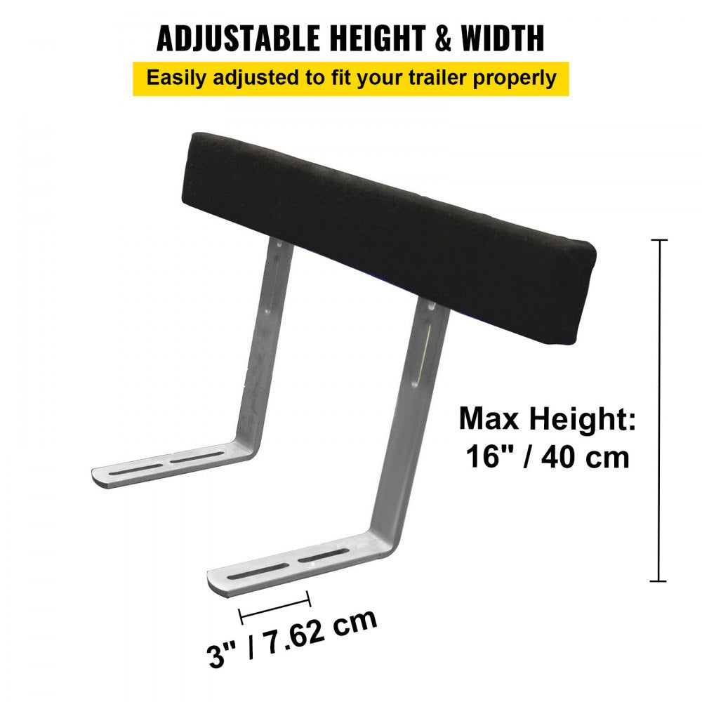 VEVOR Boat Trailer Guide-ons, 48", 2 PCS Rustproof Steel Trailer Guide ons, Trailer Guides with Carpet-Padded Boards, Mounting Parts Included, for Ski Boat, Fishing Boat or Sailboat Trailer