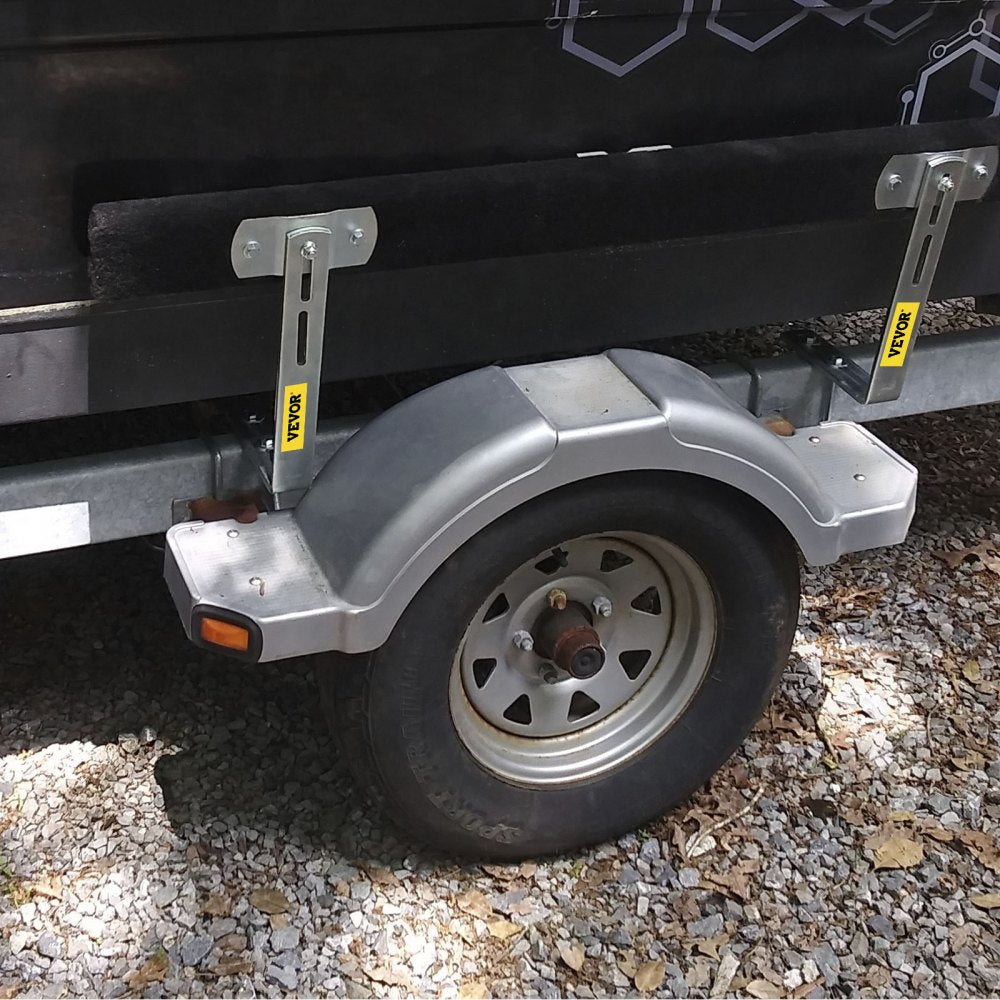 VEVOR Boat Trailer Guide-ons, 48", 2 PCS Rustproof Steel Trailer Guide ons, Trailer Guides with Carpet-Padded Boards, Mounting Parts Included, for Ski Boat, Fishing Boat or Sailboat Trailer