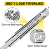 VEVOR Heavy Duty Drawer Slides 40\" Length, Locking Drawer Slides 500lbs Load Capacity Long Full Extension Drawer Slide 1 Pair Side Mount Ball Bearing Drawer Glides Push to Open Drawer Runners Rail