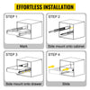 VEVOR Heavy Duty Drawer Slides 40\" Length, Locking Drawer Slides 500lbs Load Capacity Long Full Extension Drawer Slide 1 Pair Side Mount Ball Bearing Drawer Glides Push to Open Drawer Runners Rail