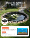 VEVOR 15 x 15 ft Pond Liner, 45 Mil Thickness, EPDM Rubber Material Fish Pond Liner for Outdoor Ponds, Easy to Cut, Durable & Leakproof, for Water Garden, Waterfall, Fishpond, Koi, Fountains, Black