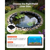 VEVOR 15 x 20 ft Pond Liner, 14 Mil Thickness, 3-Layer Reinforced PE Fish Koi Pond Liner for Outdoor Ponds, with Hemmed Edge and 4 Metal Buttonholes, for Water Garden, Waterfall, and Fountains, Black