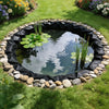VEVOR 20 x 20 ft Pond Liner, 14 Mil Thickness, 3-Layer Reinforced PE Fish Koi Pond Liner for Outdoor Ponds, with Hemmed Edge and 4 Metal Buttonholes, for Water Garden, Waterfall, and Fountains, Black
