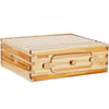 VEVOR Bee Hive Medium Box Starter Kit, 100% Beeswax Coated Natural Fir Wood, Langstroth Beehive Kit with 10 Frames and Foundations, Transparent Acrylic Bee Windows for Beginners and Pro Beekeepers
