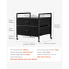 VEVOR Mini Fridge Stand with Storage, 176 lb-Capacity Mini Fridge Table with 2 Drawers & 4 Swivel Wheels, Mobile Mini Fridge Shelf, Black Mini Fridge Organizer for Dorm, Apartment, Office, Bedroom