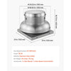 VEVOR Roof Exhaust Fan - dimension diagram and key specs (BT-REF533A, 162W, aluminum alloy 1060)