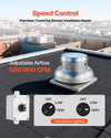 VEVOR Roof Exhaust Fan - speed control, adjustable airflow 500/900 CFM