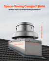VEVOR Roof Exhaust Fan - space-saving compact build, 21 in base and 16.73 in height