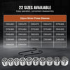 VEVOR 27 PCS Pull and Press Sleeve Kit, Steel Bush Bearing Removal and Installation Set, Bush Removal Insertion Sleeve Tools with Carrying Case, Multi-Vehicle Compatibility for LCV and HGV Engines