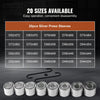 VEVOR 28 PCS Pull and Press Sleeve Kit, Steel Bush Bearing Removal and Installation Set, Bush Removal Insertion Sleeve Tools with Carrying Case, Multi-Vehicle Compatibility for LCV and HGV Engines