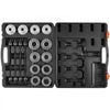 VEVOR 28 PCS Pull and Press Sleeve Kit, Steel Bush Bearing Removal and Installation Set, Bush Removal Insertion Sleeve Tools with Carrying Case, Multi-Vehicle Compatibility for LCV and HGV Engines