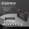 VEVOR 36 PCS Pull and Press Sleeve Kit, Steel Bush Bearing Removal and Installation Set, Bush Removal Insertion Sleeve Tools with Carrying Case, Multi-Vehicle Compatibility for LCV and HGV Engines