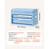 VEVOR Steel Tool Box with 2 Drawers and Top Storage Portable Metal Toolbox, for Garage Workshop Repair Shop Workbench, Magnetic Design, Heavy Duty Tool Storage Cabinet Organizer, with Liners, Blue