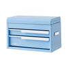 VEVOR Steel Tool Box with 2 Drawers and Top Storage Portable Metal Toolbox, for Garage Workshop Repair Shop Workbench, Magnetic Design, Heavy Duty Tool Storage Cabinet Organizer, with Liners, Blue