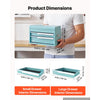 VEVOR Steel Tool Box with 2 Drawers and Top Storage Portable Metal Toolbox, for Garage Workshop Repair Shop Workbench, Magnetic Design, Heavy Duty Tool Storage Cabinet Organizer, with Liners, Green