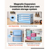 VEVOR Steel Tool Box with 3 Drawers Portable Metal Toolbox Heavy Duty Blue, for Garage Workshop Repair Shop Workbench, Magnetic Design, Tool Chest Cabinet Storage Organizer, with Protective Liners