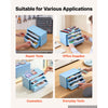 VEVOR Steel Tool Box with 3 Drawers Portable Metal Toolbox Heavy Duty Blue, for Garage Workshop Repair Shop Workbench, Magnetic Design, Tool Chest Cabinet Storage Organizer, with Protective Liners